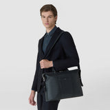 SOFT BRIEFCASE IN CACHEMIRE LEATHER AND MOSAICO