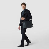 SOFT BRIEFCASE IN CACHEMIRE LEATHER AND MOSAICO