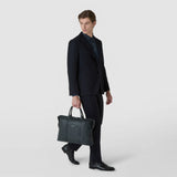 SOFT BRIEFCASE IN CACHEMIRE LEATHER AND MOSAICO