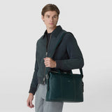 SOFT BRIEFCASE IN CACHEMIRE LEATHER AND MOSAICO