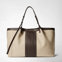 SECRET TOTE BAG IN CANVAS AND MOSAICO
