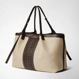 SECRET TOTE BAG IN CANVAS AND MOSAICO