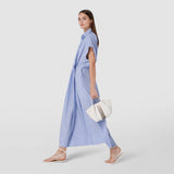 Mini secret bag in canvas and mosaico - off-white/shaded sahara