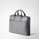 Slim briefcase in cachemire leather - shadow