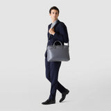 Attache-case slim en cuir cachemire - shadow