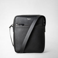 SACOCHE NORTH SOUTH EN CUIR CACHEMIRE Black