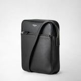 Sacoche north south en cuir cachemire - black