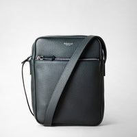 SACOCHE NORTH SOUTH EN CUIR CACHEMIRE Navy Blue