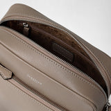 North south messenger in cachemire leather - sahara