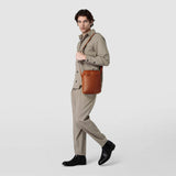 NORTH SOUTH CROSSBODY BAG IN CACHEMIRE LEATHER