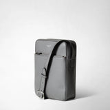 North south messenger in cachemire leather - shadow