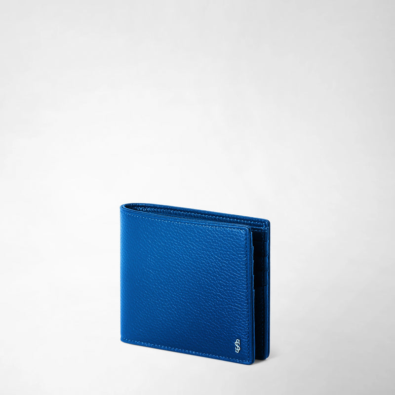 Portefeuille 8 fentes en cuir cachemire - winter blue
