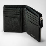 VERTICAL BIFOLD WALLET WITH ZIP IN CACHEMIRE LEATHER