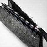VERTICAL BIFOLD WALLET WITH ZIP IN CACHEMIRE LEATHER