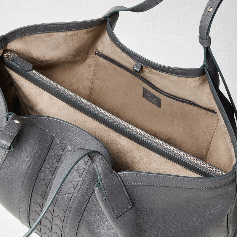 SECRET TOTE BAG IN CACHEMIRE LEATHER AND MOSAICO