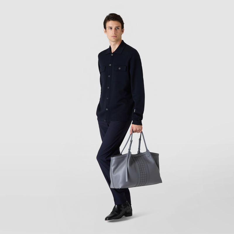 SECRET TOTE BAG IN CACHEMIRE LEATHER AND MOSAICO