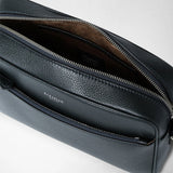 Sacoche east west en cuir cachemire - navy blue