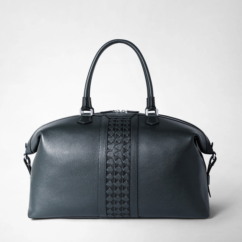 Sac de voyage en cuir cachemire et mosaico - navy blue