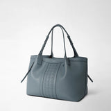 Small secret tote bag in cachemire leather and mosaico - storm