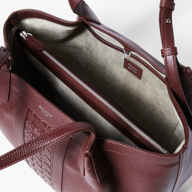 SMALL SECRET TOTE BAG IN CACHEMIRE LEATHER AND MOSAICO