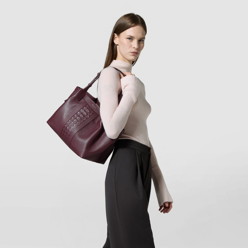 SMALL SECRET TOTE BAG IN CACHEMIRE LEATHER AND MOSAICO