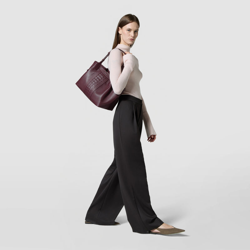 SMALL SECRET TOTE BAG IN CACHEMIRE LEATHER AND MOSAICO