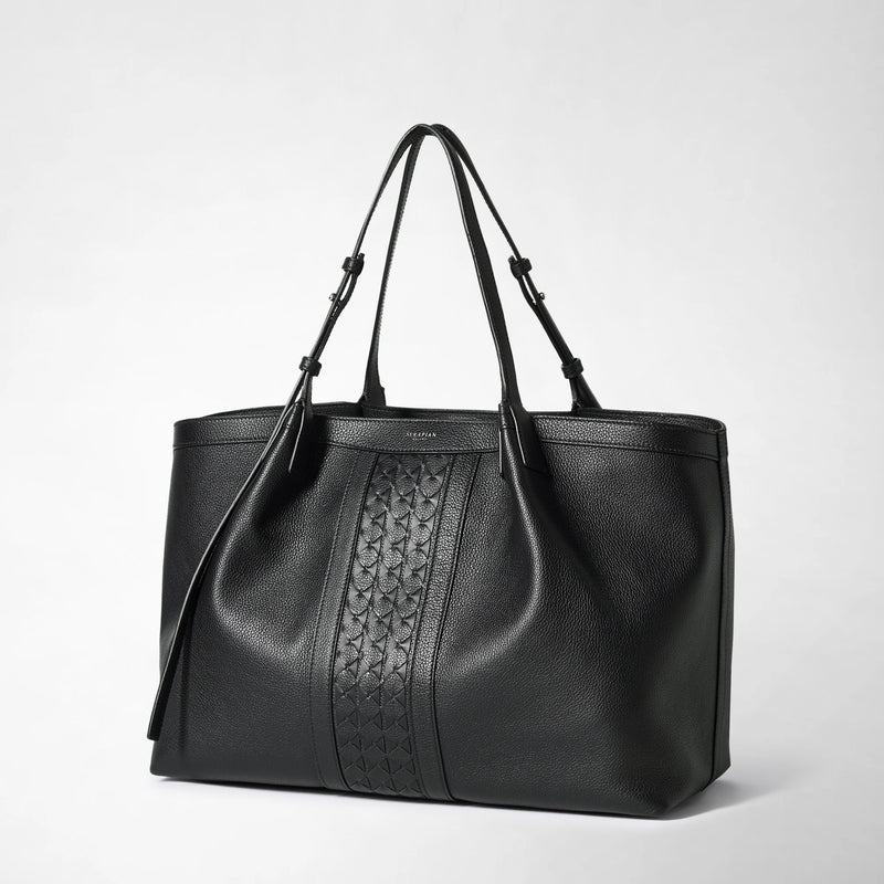 SECRET TOTE BAG IN CACHEMIRE LEATHER AND MOSAICO