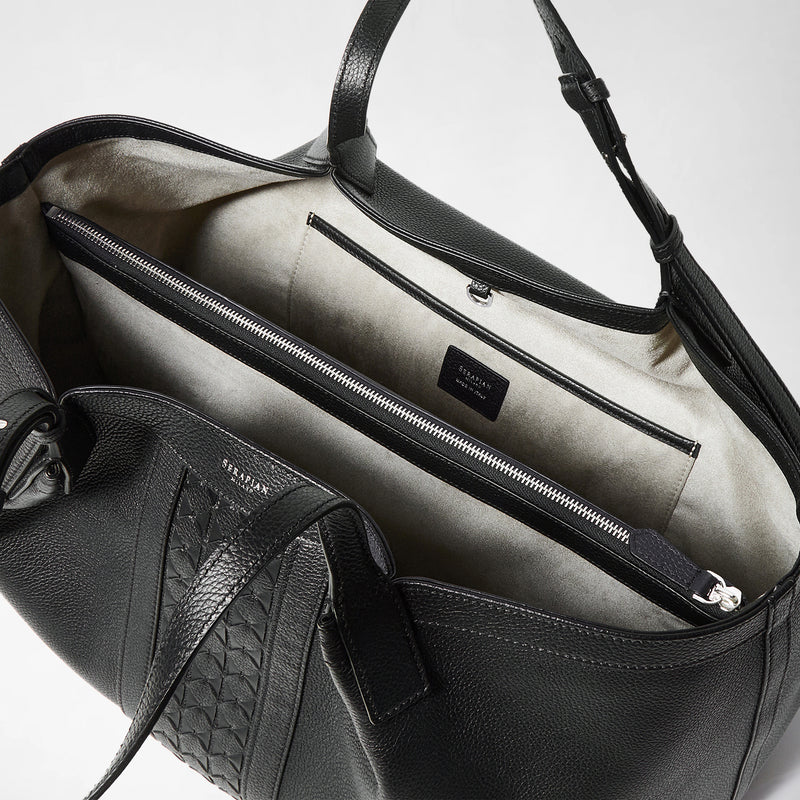 SECRET TOTE BAG IN CACHEMIRE LEATHER AND MOSAICO