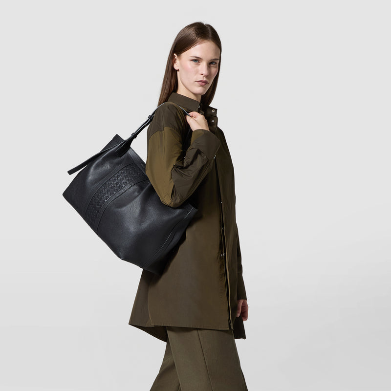 SECRET TOTE BAG IN CACHEMIRE LEATHER AND MOSAICO