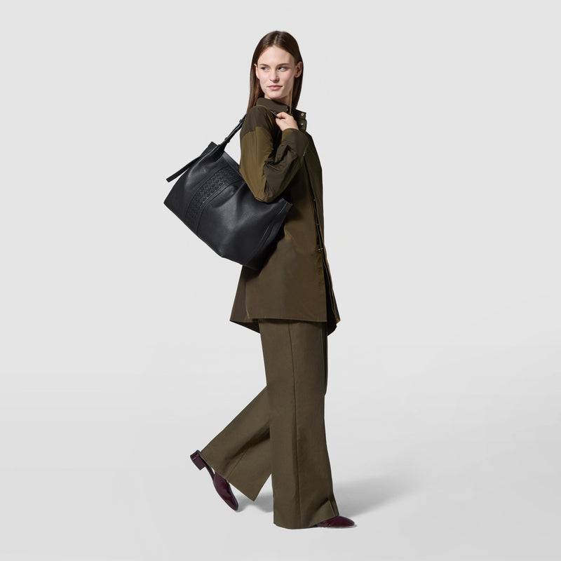 SECRET TOTE BAG IN CACHEMIRE LEATHER AND MOSAICO