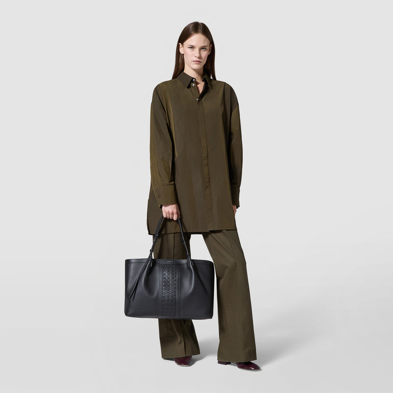 SECRET TOTE BAG IN CACHEMIRE LEATHER AND MOSAICO