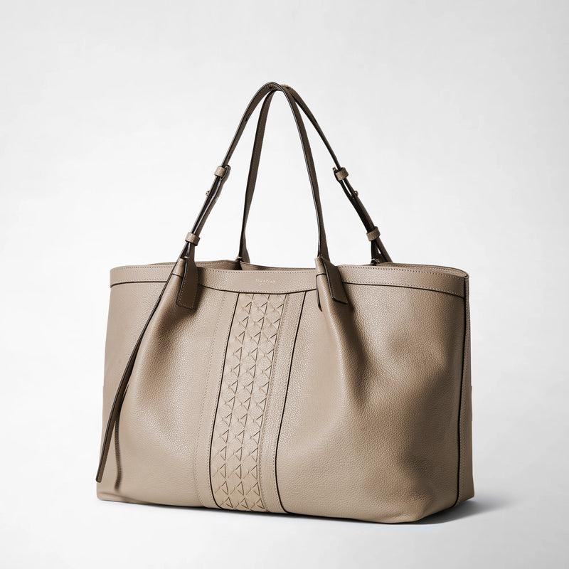 SECRET TOTE BAG IN CACHEMIRE LEATHER AND MOSAICO