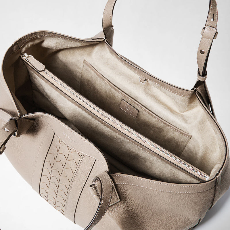 SECRET TOTE BAG IN CACHEMIRE LEATHER AND MOSAICO