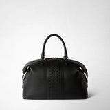 SMALL TRAVEL BAG IN CACHEMIRE LEATHER AND MOSAICO