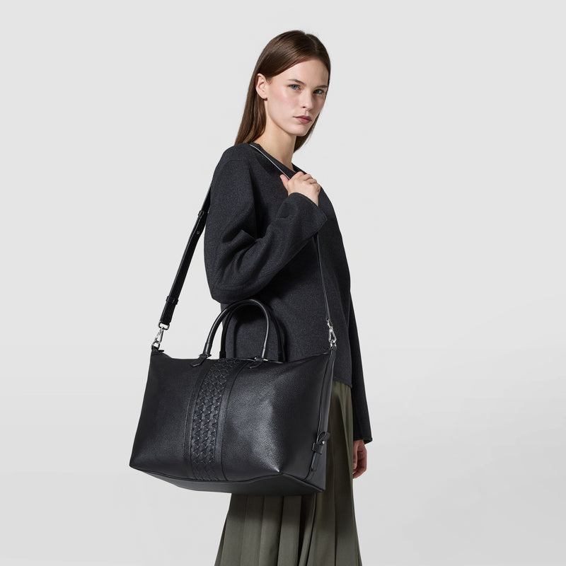 SMALL TRAVEL BAG IN CACHEMIRE LEATHER AND MOSAICO