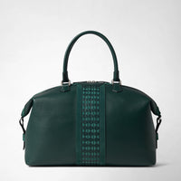 TRAVEL BAG IN CACHEMIRE LEATHER AND MOSAICO