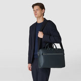DOUBLE GUSSET BRIEFCASE IN EVOLUZIONE LEATHER