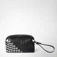 2-in-1 CLUTCH IN MOSAICO MESTIERI D'ARTE Black/Off-White