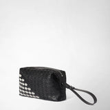 2-in-1 clutch in mosaico mestieri d'arte - black/off-white