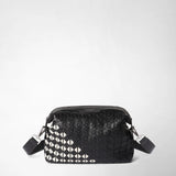 2-in-1 clutch in mosaico mestieri d'arte - black/off-white