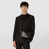 2-in-1 clutch in mosaico mestieri d'arte - black/off-white