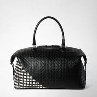 TRAVEL BAG IN MOSAICO MESTIERI D'ARTE Black/Off-White