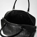 Travel bag in mosaico mestieri d'arte - black/off-white