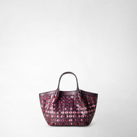MINI SECRET BAG IN MOSAICO MESTIERI D'ARTE Riflessi Plum