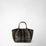 Mini secret bag in mosaico mestieri d'arte - black