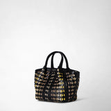 Mini secret bag in mosaico mestieri d'arte - black