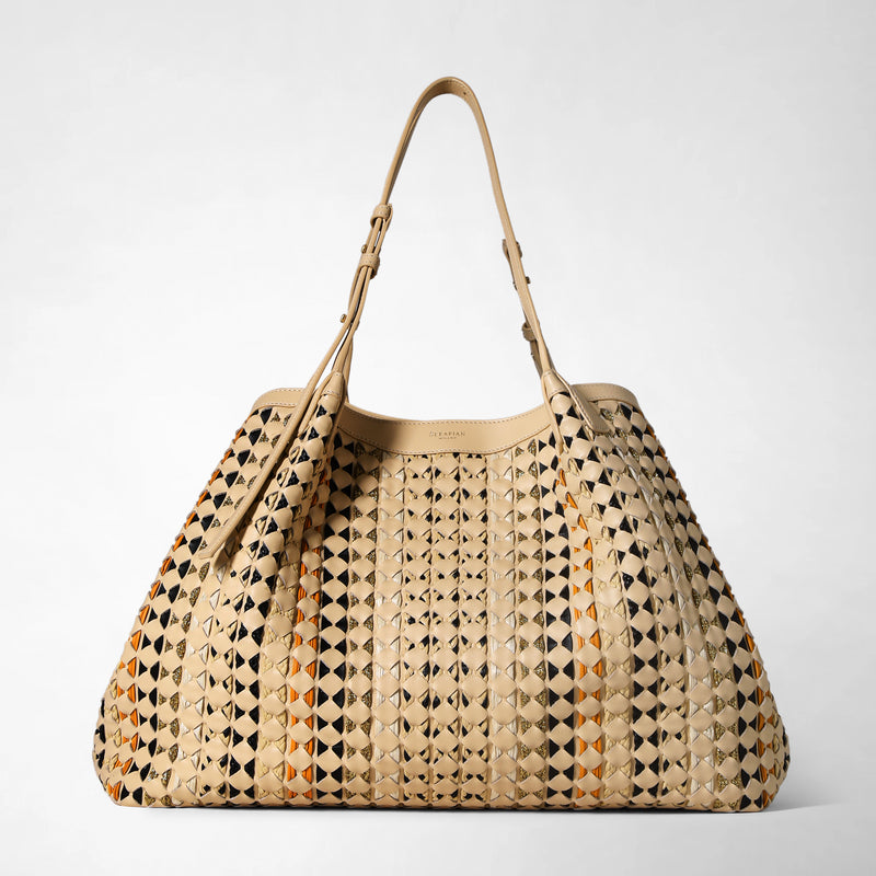 Sac cabas secret maxi en mosaico mestieri d’arte - sand