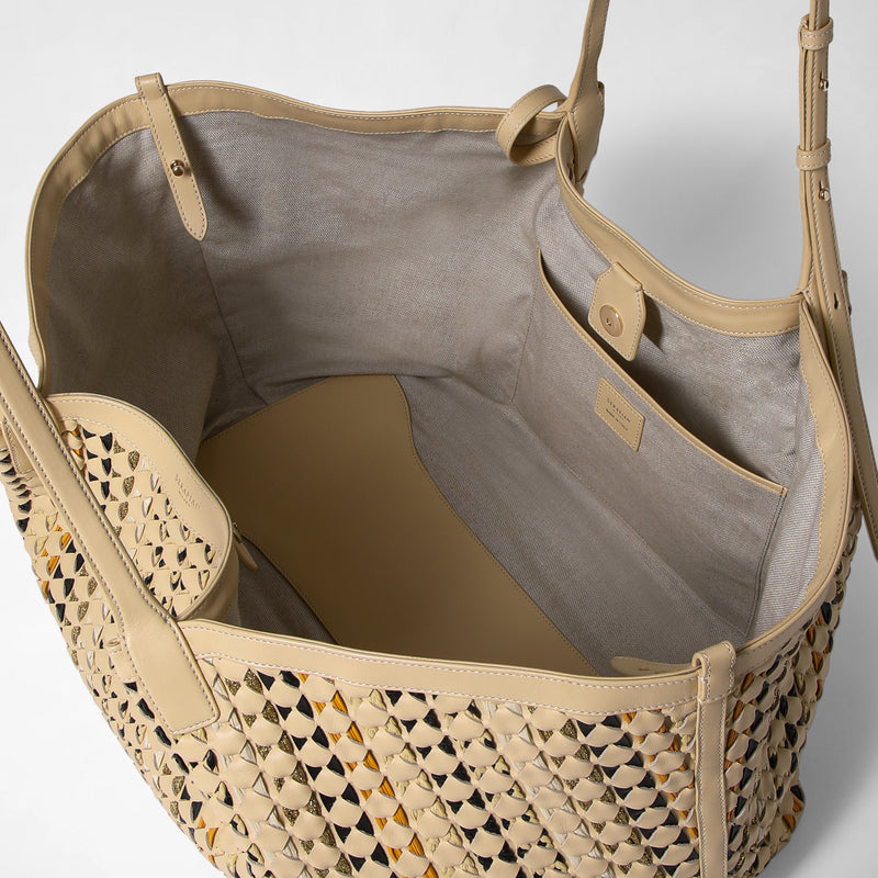 Sac cabas secret maxi en mosaico mestieri d’arte - sand