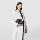 Secret clutch bag in mosaico microchain - black