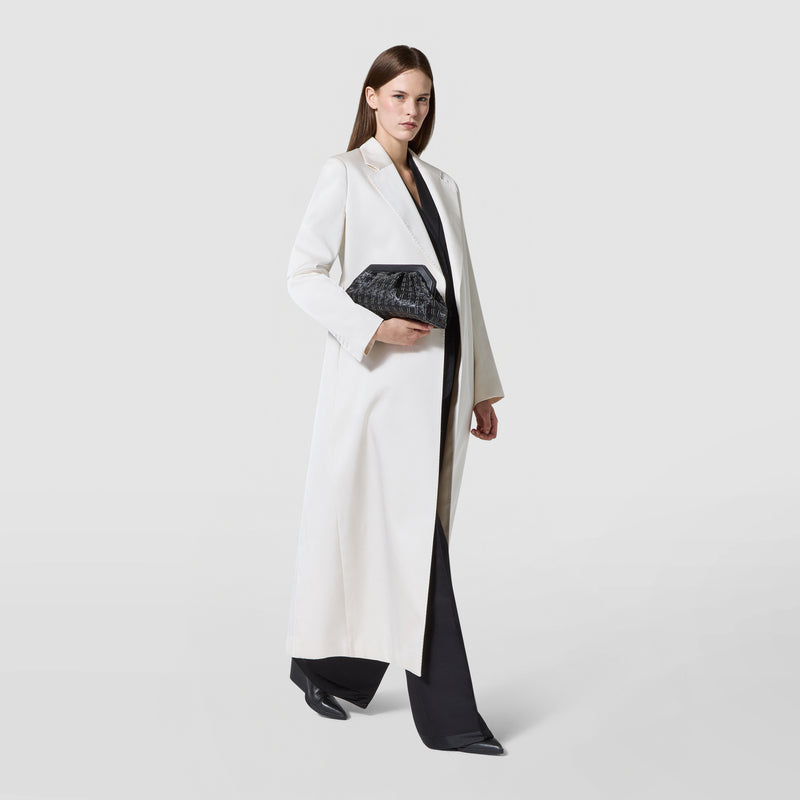 Secret clutch bag in mosaico microchain - black
